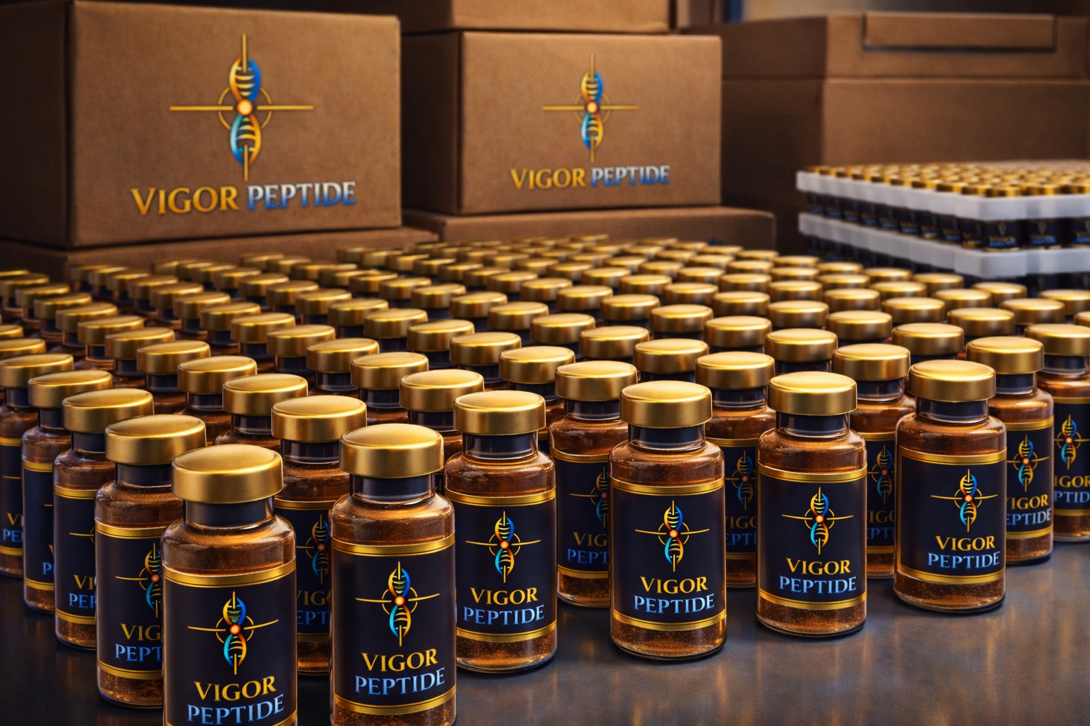 Vigor Peptides wholesale packaging and shipping presentation